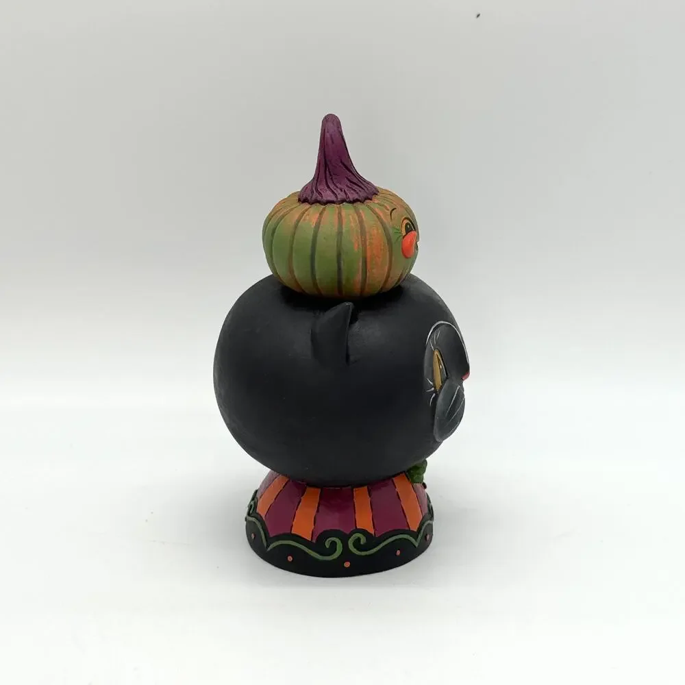 Bethany Lowe Johanna Parker Black Jack & Kinny Green Stack Cat Pumpkin Halloween